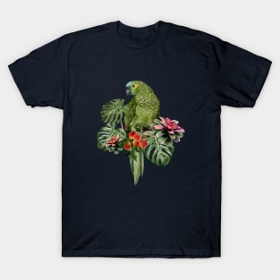 Hand drawn Watercolor of Blue fronted Parrot. T-Shirt